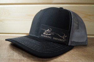 Black/Charcoal Hat (Black Leatherette)