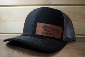 Black/Charcoal Hat (Brown Leatherette)