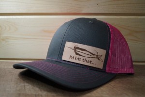 Pink/Charcoal Hat (Light Leather)