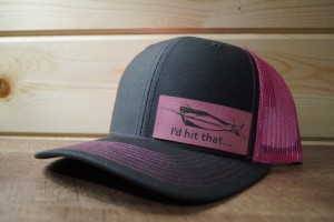 Pink/Charcoal Hat (Pink Leatherette)